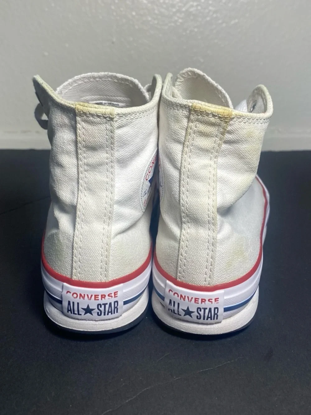 Y2K Converse Chuck Taylor All Star Hi Top White Canvas Shoes Youth Kids Size 3